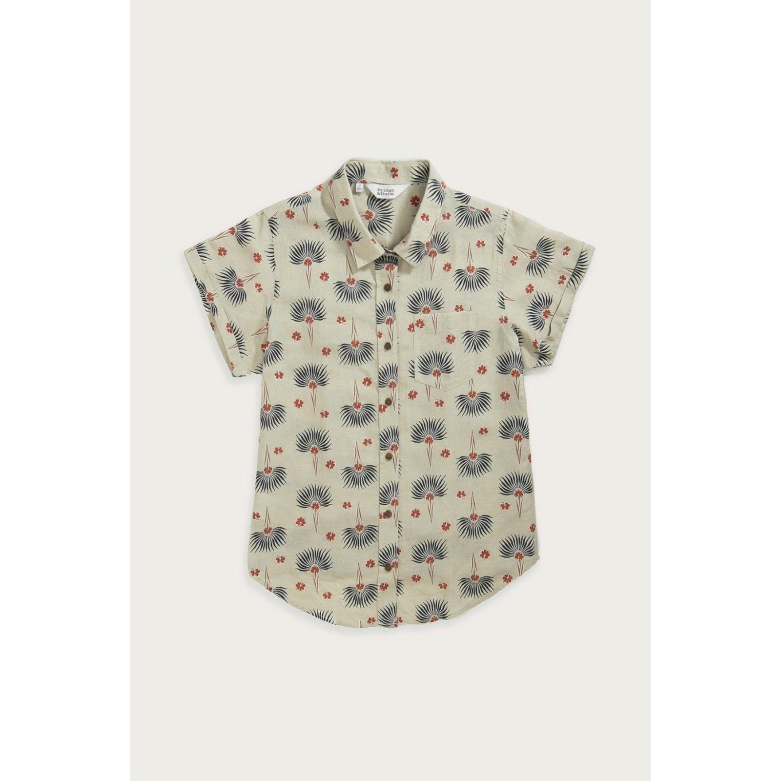 Bridge & Burn The Bea Shirt Top Short Sleeve Buttondown Printed Xxl Nwt 282861 — image 8 of 8